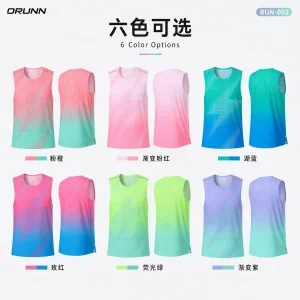 ORUNN跑步训练背心六种颜色正背面展示