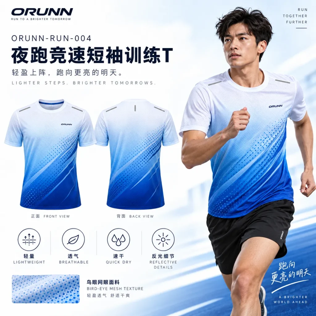 ORUNN 夜跑竞速短袖训练T｜跑团田径队团队定制
