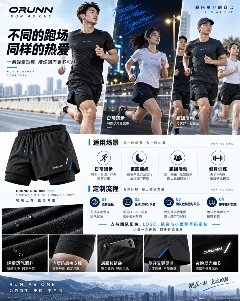 ORUNN RUN-006 日常跑步夜跑跑团和健身训练场景